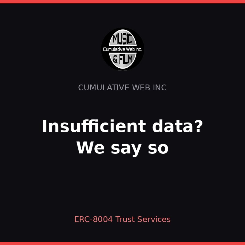 Insufficient data? We say so